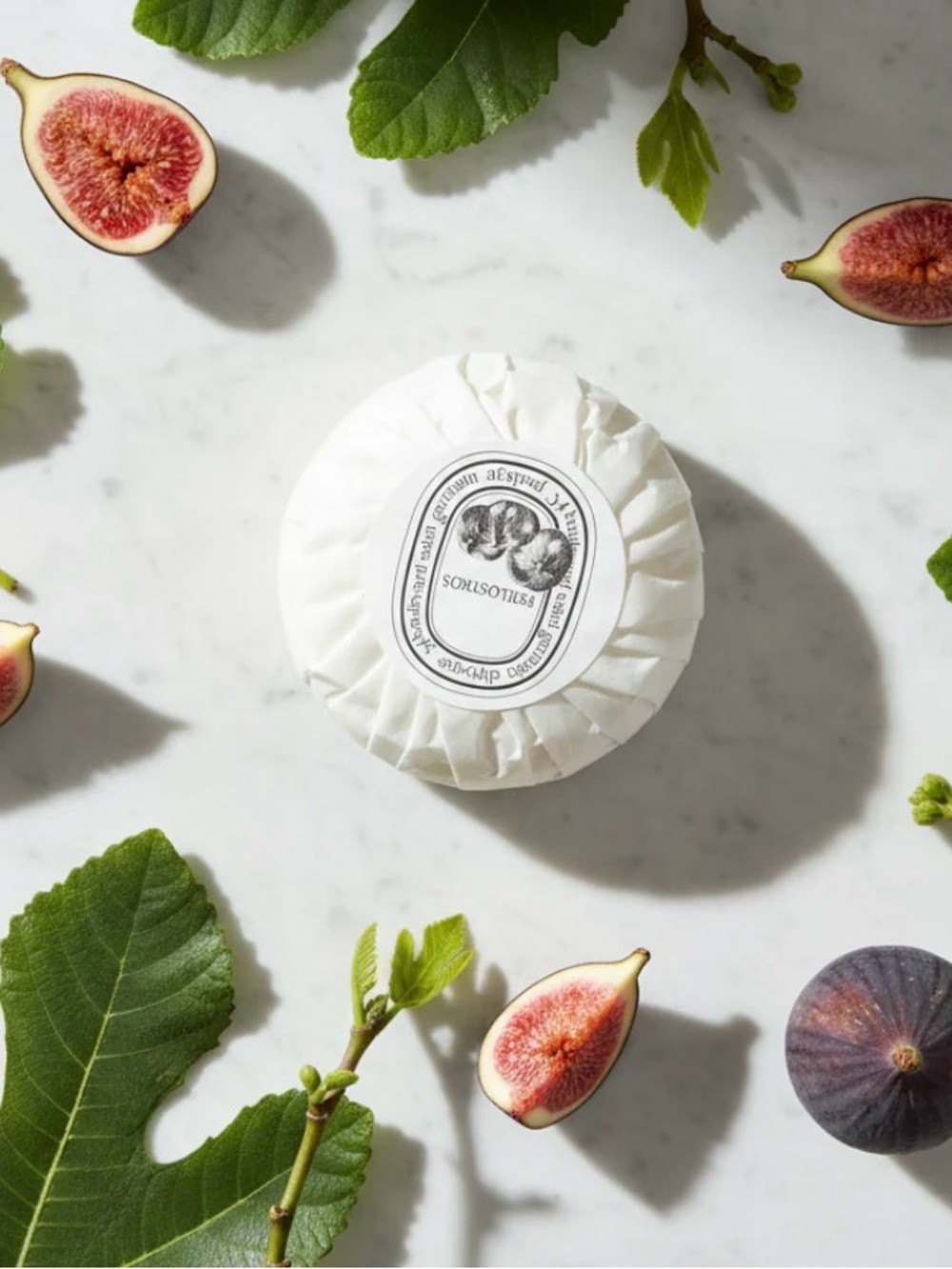 NEW💗 PAIR OF DIPTYQUE FIG SCENTED PHILOSYKOS ROUND BAR SOAP - 1.58 OUNCES EACH